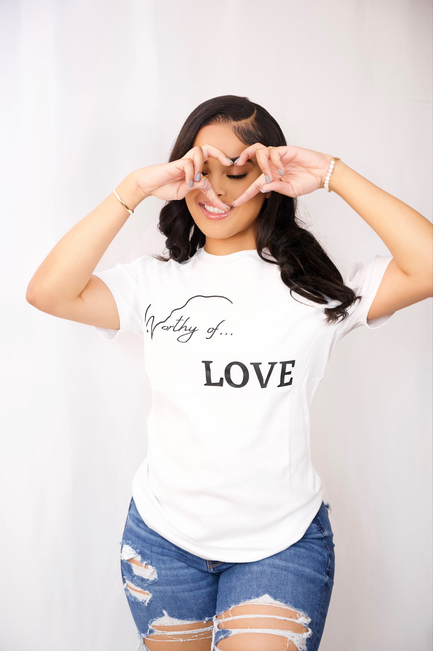 Worthy Of Love - Empowering T-Shirt - White