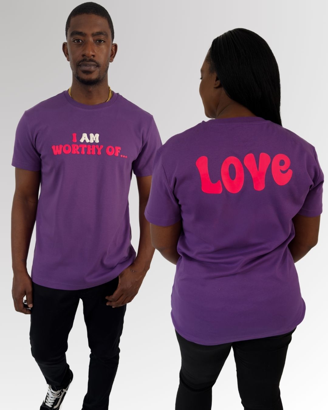 Worthy Of Love - Empowering T-Shirt - Purple