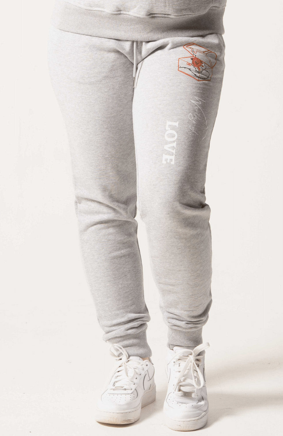Worthy Of Love - French Terry Sweatpants - Grey
