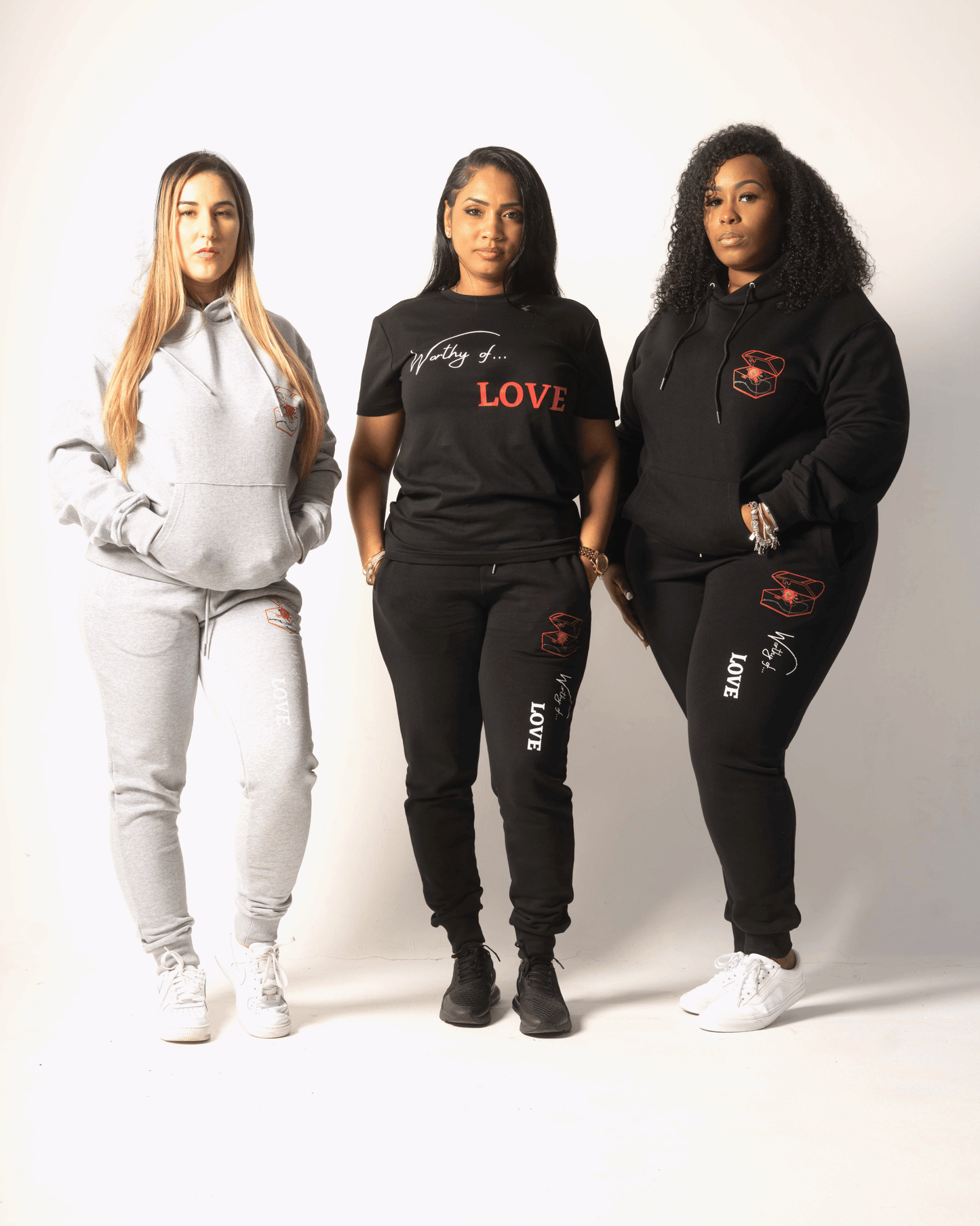 Worthy Of Love - French Terry Sweatpants - Grey