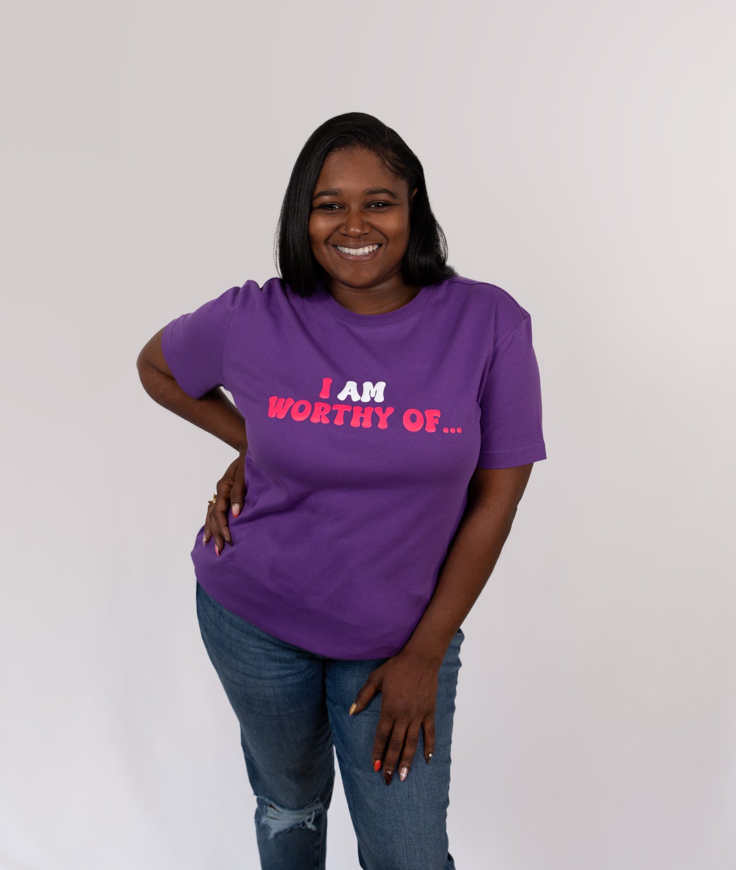 Worthy Of Love - Empowering T-Shirt - Purple