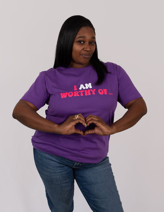 Worthy Of Love - Empowering T-Shirt - Purple