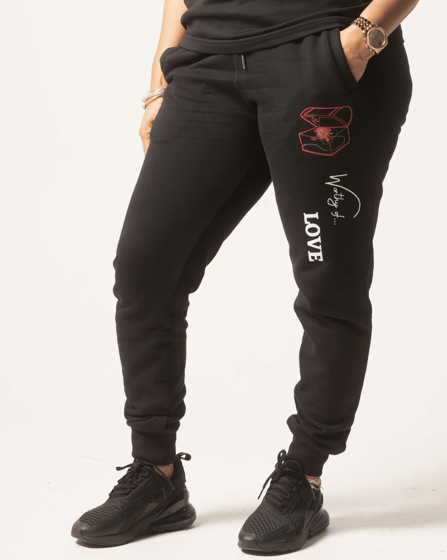 Worthy Of Love - French Terry Sweatpants – Bloom In Unity